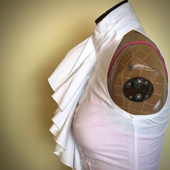 NWOT, Ruffled Sleeveless, Front Zippered Blouse by X:S Clothing - Picture 4 of 13